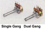 Single gand and Dual gang potentiometers